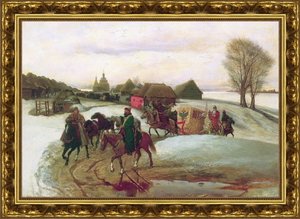 Вешний поезд царицы на богомолье при царе Алексее Михайловиче. 1868