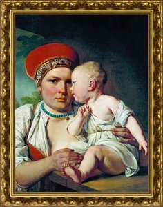Кормилица с ребёнком.