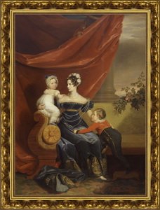 Портрет великой княгини Александры Фёдоровны с детьми.