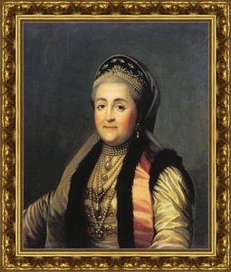 Портрет Екатерины II в шугае и кокошнике. 1772