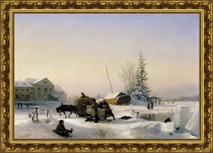 Возка льда. 1849