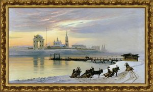 Переправа через Ангару в Иркутске. 1886