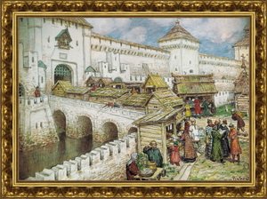 Книжные лавочки на Спасском мосту в XVII веке. 1902